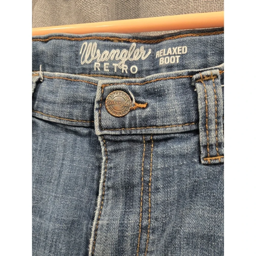 Wrangler Retro Relaxed Boot Jeans Boys 16 Husky Med Wash Stretch Denim Western